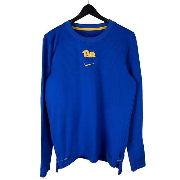Mens Y2K Nike Center Swoosh Pitt Panthers Dri Fit College Sweatshirt Size S